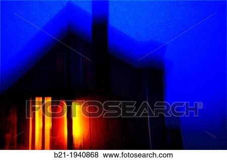 House at night View Large Photo Image Stock Photo - House at night. Fotosearch