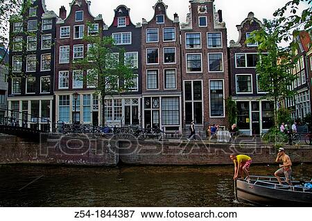 House facades at Amsterdam canal, Netherlands View Large Photo Image Stock Photo - House facades at Amsterdam canal, Netherlands. Fotosearch