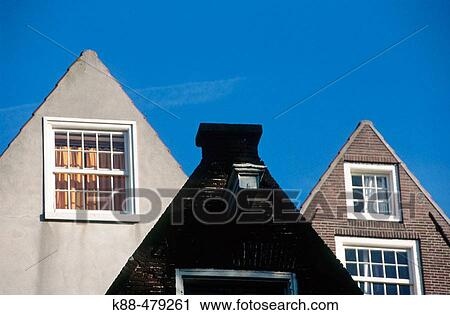Stock Image - House gables, Amsterdam. Holland. Fotosearch