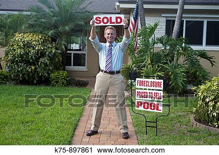 Stock Image - House sold. Fotosearch