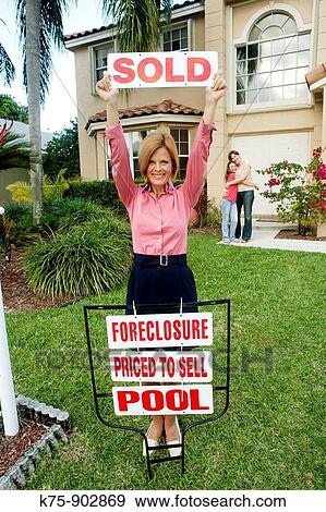 Stock Photo - House sold. Fotosearch