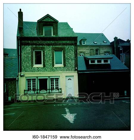 Stock Photo - Houses in? tretat, Normandy, France. Fotosearch