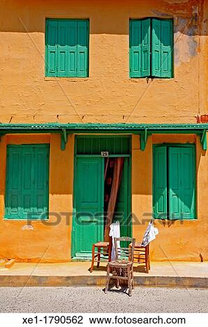 Stock Image - housing, Rethymno, Crete, Greece. Fotosearch