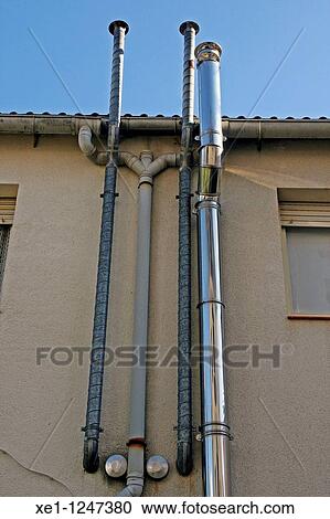 Stock Image - housing, vents, Arbucies, Catalonia, Spain.. Fotosearch