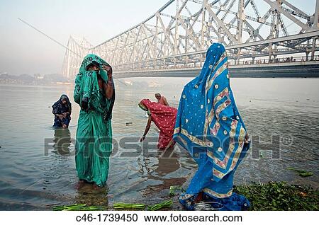 Howrah Bridge, Hooghly River, Kolkata, India, Ganges River. View Large Photo Image Stock Image - Howrah Bridge, Hooghly River, Kolkata, India, Ganges River.. Fotosearch