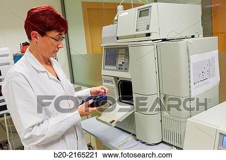 Stock Image - HPLC. High-performance liquid chromatography. Fotosearch