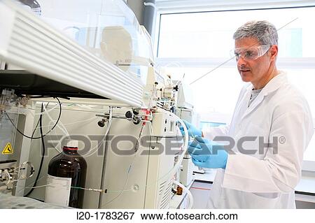 Stock Photo - HPLC-MS High Performance Liquid Chromatography-Mass Spectrometry, Analysis Lab, Research Laboratory, R&D+i, Ikerchem, Donostia, San Sebastian, Gipuzkoa, Basque Country, Spain. Fotosearch