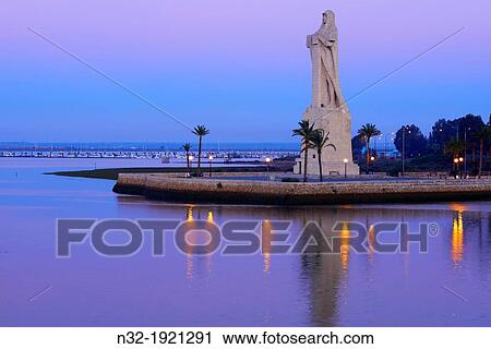 Huelva, Monument to Christopher Columbus at Dawn, Punta del Sebo, Andalusia, Spain View Large Photo Image Stock Image - Huelva, Monument to Christopher Columbus at Dawn, Punta del Sebo, Andalusia, Spain. Fotosearch
