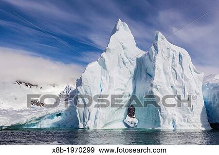 Huge Iceberg near Pleneau Island, western side of the Antarctic Peninsula, Southern Ocean. View Large Photo Image Stock Photo - Huge Iceberg near Pleneau Island, western side of the Antarctic Peninsula, Southern Ocean.. Fotosearch