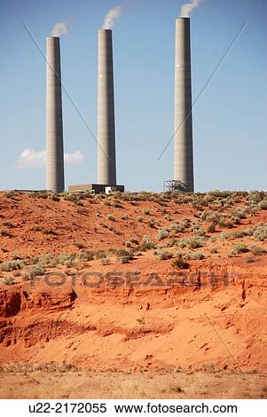Huge smokestacks by Antelope Canyon, Arizona, U. S. A. View Large Photo Image Stock Photography - Huge smokestacks by Antelope Canyon, Arizona, U. S. A.. Fotosearch