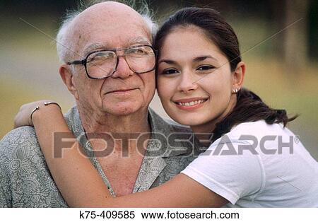 Hugging grandpa View Large Photo Image Stock Photography - Hugging grandpa. Fotosearch