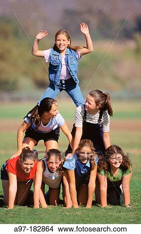 Human pyramid View Large Photo Image Picture - Human pyramid. Fotosearch