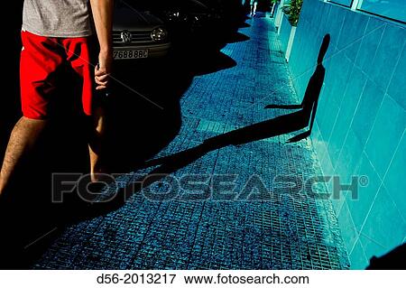 Human shadows, Benidorm, Alicante province, Spain. View Large Photo Image Stock Photo - Human shadows, Benidorm, Alicante province, Spain.. Fotosearch