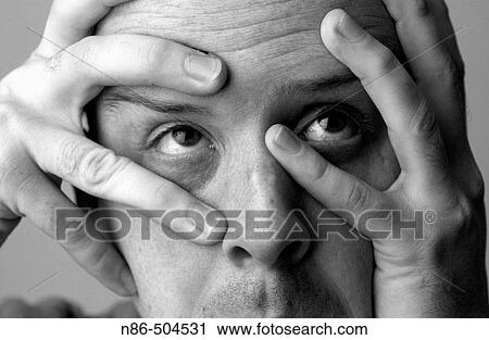 Humor, gesture hands on face View Large Photo Image Stock Image - Humor, gesture hands on face. Fotosearch