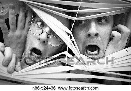 Humor, two scared men in window View Large Photo Image Stock Photograph - Humor, two scared men in window. Fotosearch