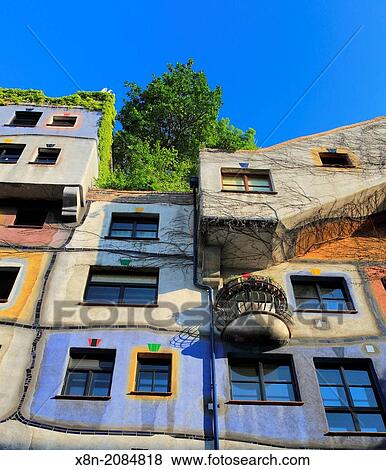 Hundertwasserhaus, apartment house, Vienna, Austria. View Large Photo Image Stock Photo - Hundertwasserhaus, apartment house, Vienna, Austria.. Fotosearch