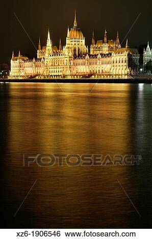 Stock Photograph - Hungarian parliament, Budapest Hungary, Europe. Fotosearch