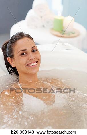 Stock Photo - Hydromassage bathtub, Spa-relais. Fotosearch