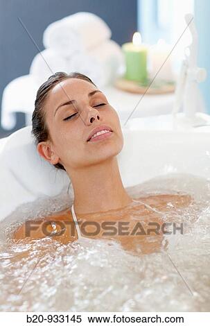 Stock Photography - Hydromassage bathtub, Spa-relais. Fotosearch