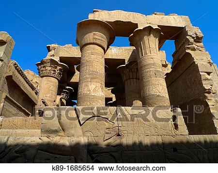 Picture - Hypostyle Hall. Kom Ombo Temple. Upper Egypt. Fotosearch
