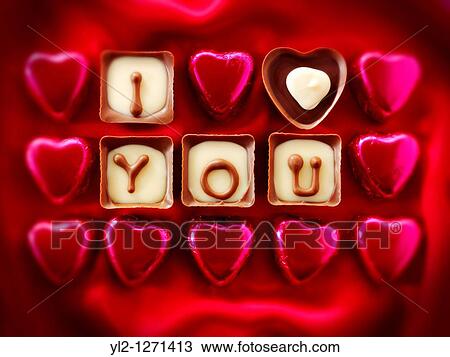 ? I Love You? Valentines or Mothers Day Chocolates View Large Photo Image Stock Image - ? I Love You? Valentines or Mothers Day Chocolates. Fotosearch