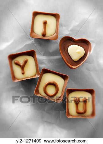 ? I Love You? Valentines or Mothers Day Chocolates View Large Photo Image Stock Photo - ? I Love You? Valentines or Mothers Day Chocolates. Fotosearch