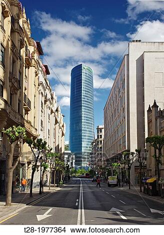 Picture - Iberdrola tower at Bilbao city.. Fotosearch