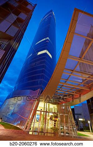 Iberdrola Tower. Bilbao. Bizkaia. Basque Country. Spain. View Large Photo Image Stock Photograph - Iberdrola Tower. Bilbao. Bizkaia. Basque Country. Spain.. Fotosearch