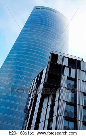 Iberdrola Tower, designed by Cesar Pelli, Abandoibarra, Bilbao, Bizkaia, Basque Country, Spain View Large Photo Image Stock Photography - Iberdrola Tower, designed by Cesar Pelli, Abandoibarra, Bilbao, Bizkaia, Basque Country, Spain. Fotosearch