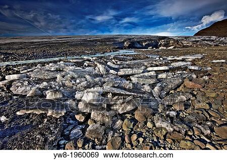 Ice and rock by Breidamerkurjokull, Iceland. View Large Photo Image Stock Photo - Ice and rock by Breidamerkurjokull, Iceland.. Fotosearch