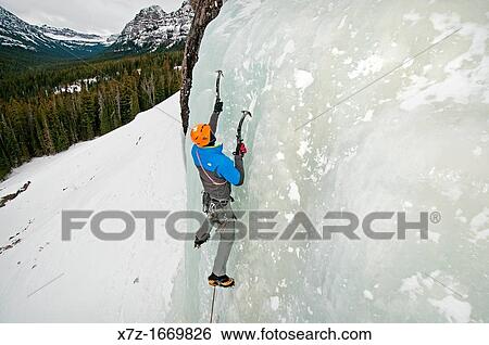 Ice climbing a route called The Fat One which is rated WI-3 and located at the Unnamed Wall in Hyalite Canyon near the city of Bozeman in southern Montana View Large Photo Image Stock Photograph - Ice climbing a route called The Fat One which is rated WI-3 and located at the Unnamed Wall in Hyalite Canyon near the city of Bozeman in southern Montana. Fotosearch