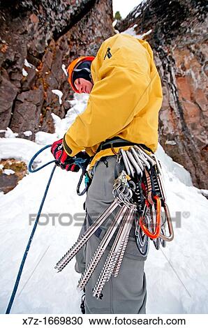 Ice climbing a route called The Elevator Shaft which is rated WI-4 and located at the Unnamed Wall in Hyalite Canyon near the city of Bozeman in southern Montana View Large Photo Image Stock Image - Ice climbing a route called The Elevator Shaft which is rated WI-4 and located at the Unnamed Wall in Hyalite Canyon near the city of Bozeman in southern Montana. Fotosearch