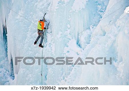 Ice climbing a route called Whitts World which is rated WI-4 at The Ouray Ice Park in the Uncompahgre River Gorge near the town of Ouray in southwestern Colorado. View Large Photo Image Stock Image - Ice climbing a route called Whitts World which is rated WI-4 at The Ouray Ice Park in the Uncompahgre River Gorge near the town of Ouray in southwestern Colorado.. Fotosearch
