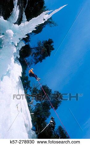 Ice Climbing View Large Photo Image Stock Image - Ice Climbing. Fotosearch