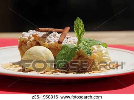 Ice cream and cake. View Large Photo Image Stock Photograph - Ice cream and cake.. Fotosearch