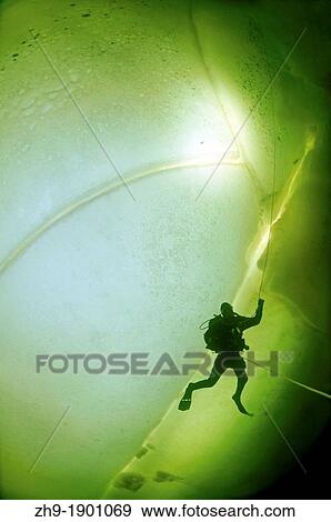 Stock Photo - ice diving, Arctic, Russia, Russian north, Kareliya, White sea. Fotosearch