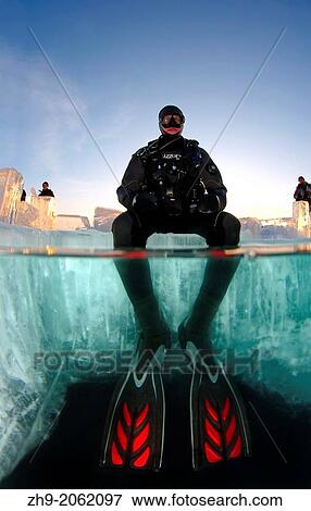 ice-diving, in lake Baikal, Siberia, Russia, island Olkhon. View Large Photo Image Stock Photo - ice-diving, in lake Baikal, Siberia, Russia, island Olkhon.. Fotosearch