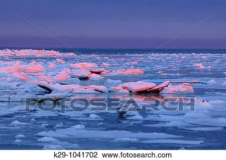 Ice floes on Hudson Bay, near sunset View Large Photo Image Stock Image - Ice floes on Hudson Bay, near sunset. Fotosearch