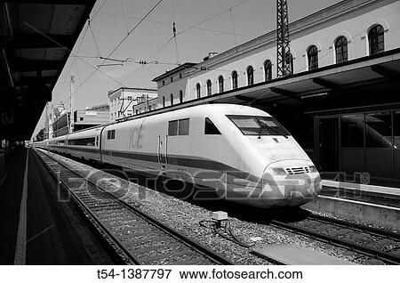 ICE high speed train station in Augsburg View Large Photo Image Stock Photo - ICE high speed train station in Augsburg. Fotosearch