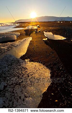 Ice, Jokulsarlon beach, Southern Iceland, Iceland, Europe. View Large Photo Image Stock Image - Ice, Jokulsarlon beach, Southern Iceland, Iceland, Europe.. Fotosearch