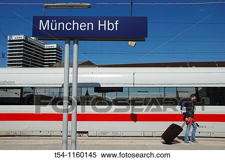 ICE main train station in Munich View Large Photo Image Stock Photography - ICE main train station in Munich. Fotosearch