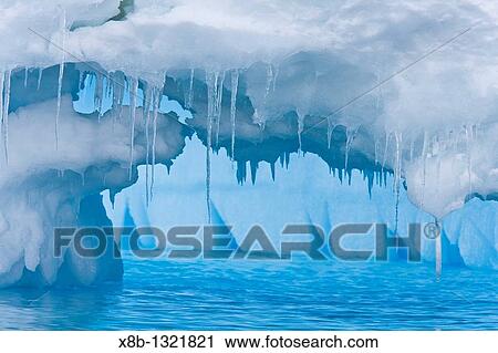 Iceberg detail in and around the Antarctic Peninsula during the summer months More icebergs are being created as global warming is causing the breakup of major ice shelves and glaciers View Large Photo Image Stock Image - Iceberg detail in and around the Antarctic Peninsula during the summer months More icebergs are being created as global warming is causing the breakup of major ice shelves and glaciers. Fotosearch