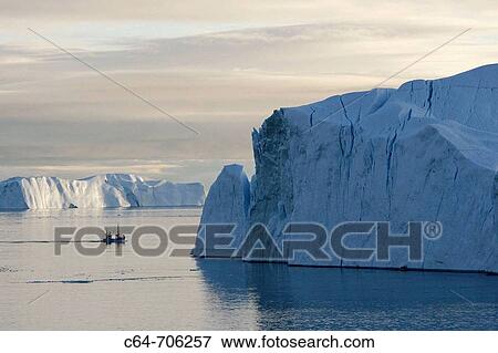 Icebergs from the Jacobshaven glacier. Isbrae. Ilulissat. Disko Bay. Greenland View Large Photo Image Stock Photo - Icebergs from the Jacobshaven glacier. Isbrae. Ilulissat. Disko Bay. Greenland. Fotosearch