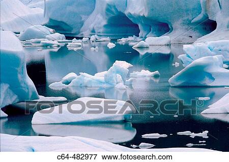 Stock Photo - Icebergs. Glacier Perito Moreno. Los Glaciares National Park. Patagonia. Argentina. Fotosearch