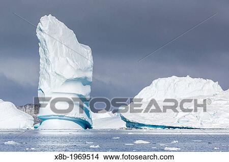 Icebergs near Booth Island, Antarctica, Southern Ocean. View Large Photo Image Picture - Icebergs near Booth Island, Antarctica, Southern Ocean.. Fotosearch