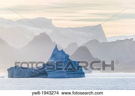 Icebergs, Scoresbysund, Greenland. View Large Photo Image Picture - Icebergs, Scoresbysund, Greenland.. Fotosearch
