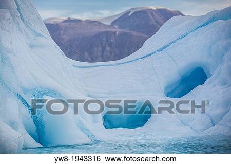 Icebergs, Scoresbysund, Greenland. View Large Photo Image Stock Photograph - Icebergs, Scoresbysund, Greenland.. Fotosearch