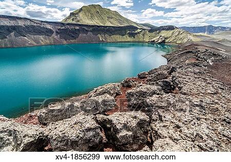 Iceland, Landmannaaugar, Dramatic Landscape View Large Photo Image Stock Photo - Iceland, Landmannaaugar, Dramatic Landscape. Fotosearch
