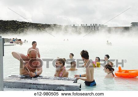 Iceland, Near Reykjavik, blue Lagoon, geothermal power station, thermal baths, spa. View Large Photo Image Stock Photography - Iceland, Near Reykjavik, blue Lagoon, geothermal power station, thermal baths, spa.. Fotosearch