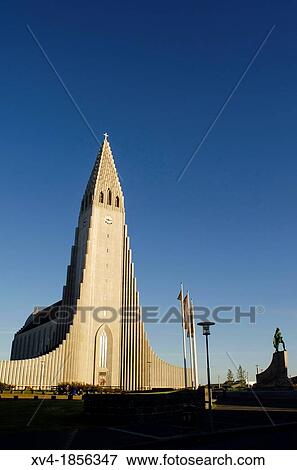 Iceland, Reykjavik, Hallgrimskirkja Church View Large Photo Image Stock Photo - Iceland, Reykjavik, Hallgrimskirkja Church. Fotosearch